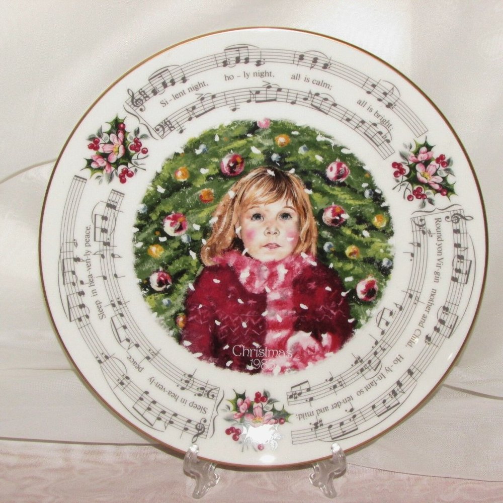 Christmas Carols Royal Doulton Silent Night Collector Plate Vintage 1983 Gift